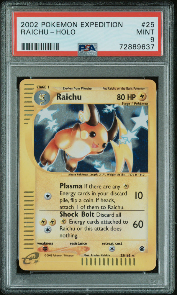 2002 Pokemon Expedition #25 Raichu-Holo