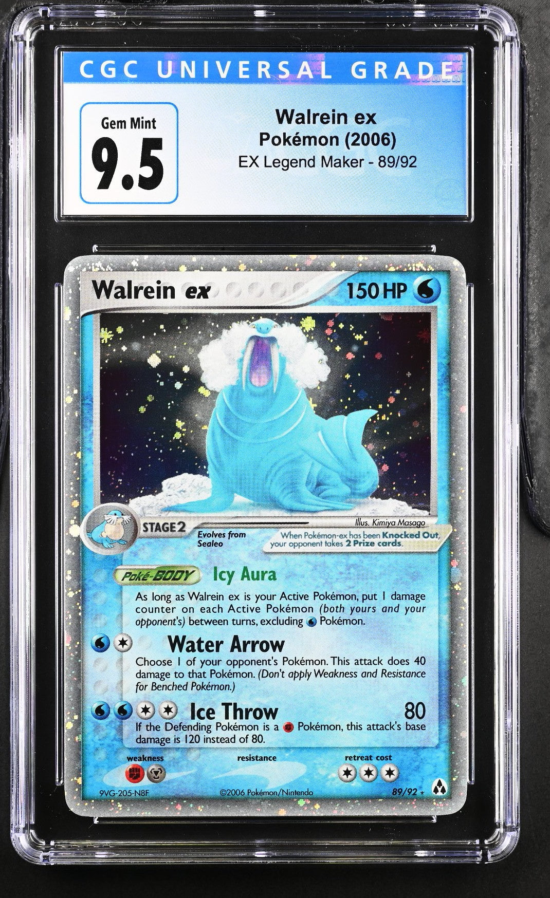 2006 Pokemon EX Legend Maker Walrein ex Holo #89/92 CGC 10