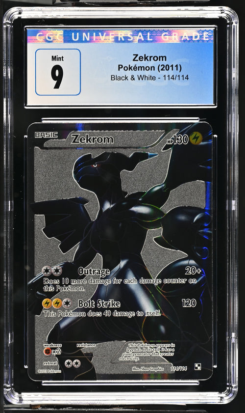 2011 Pokemon Black & White Zekrom Ultra Rare Holo #114/114 CGC 9