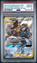 2019 Pokemon Sm Black Star Promo Fa / Lucario & Mlmtl.gx Promo-Pwr.prtnrshp.tins #SM192 PSA 10