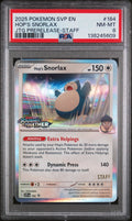 2025 Pokemon Svp En-Sv Black Star Promo Hop's Snorlax Journey Together Prerelease-Staff #184 PSA 8