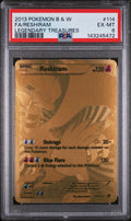 2013 Pokemon Black & White Legendary Treasures Full Art / Reshiram #114 PSA 6
