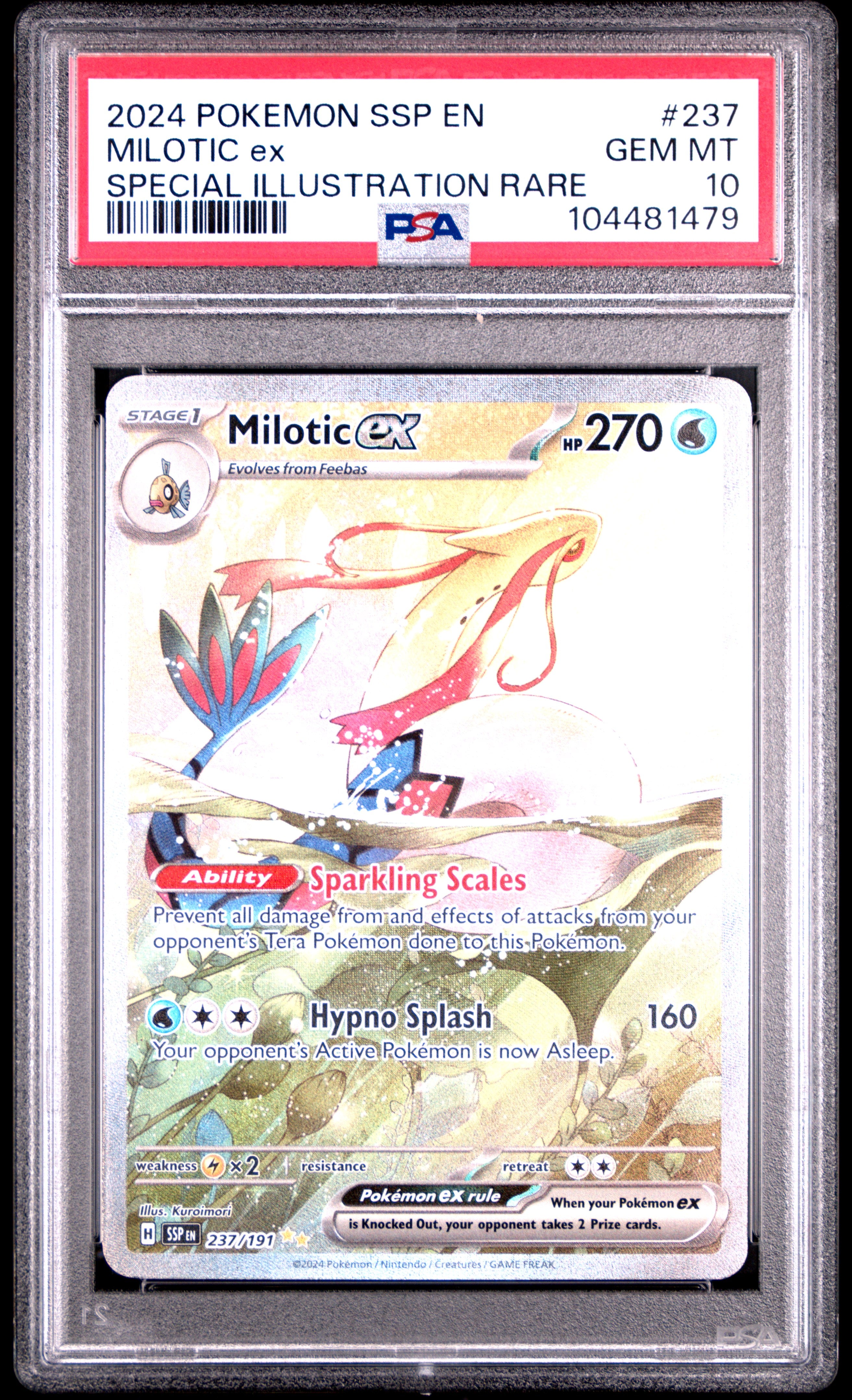 2024 Pokemon Ssp En-Surging Sparks Milotic Ex Special Illustration Rare #237 PSA 10