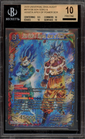 2020 Dragon Ball Super (DBS) Universal Onslaught Son Goku & Vegeta, Apex of Power Secret Rare (SCR) #BT9-136 BGS 10