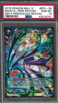 2018 Dragon Ball Super Card Game Series 5 Miraculous Revival Gogeta, Hero Revived #BT5-038 PSA 10