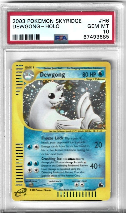2003 Pokemon Skyridge Dewgong-Holo #H6 PSA 10