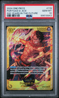 2024 One Piece Op07-500 Years in the Future Portgas D. Ace #119 PSA 10