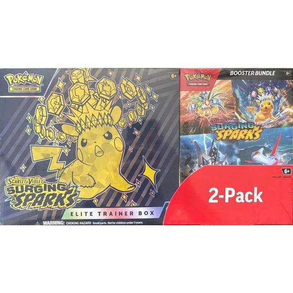 Costco Pokemon Surging Sparks 2 Pack Trainer Box and Booster Bundle