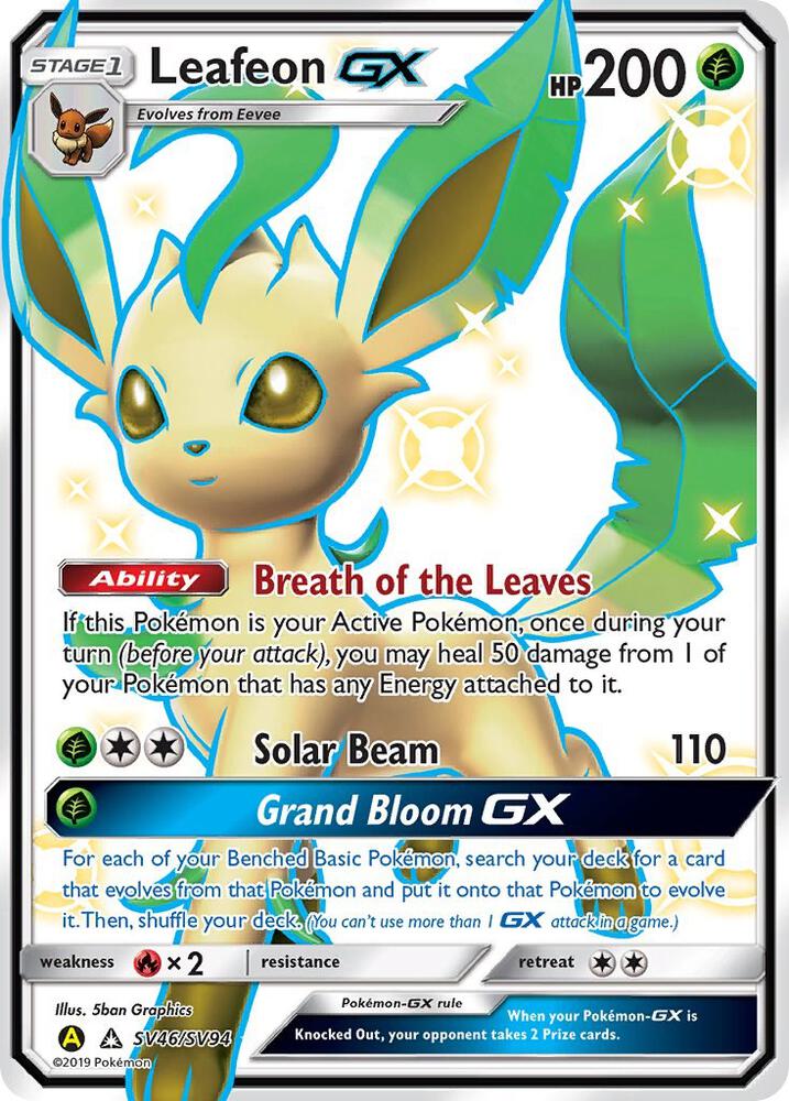 Hidden Fates: Shiny Vault Leafeon GX