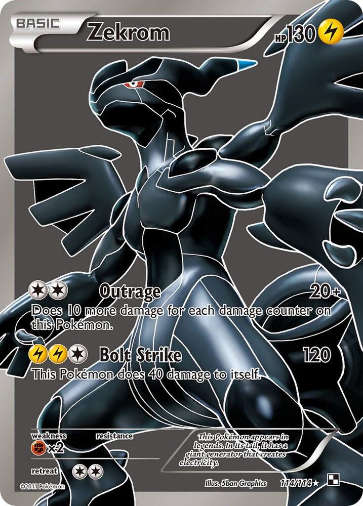 Black and White Zekrom 114 Full Art