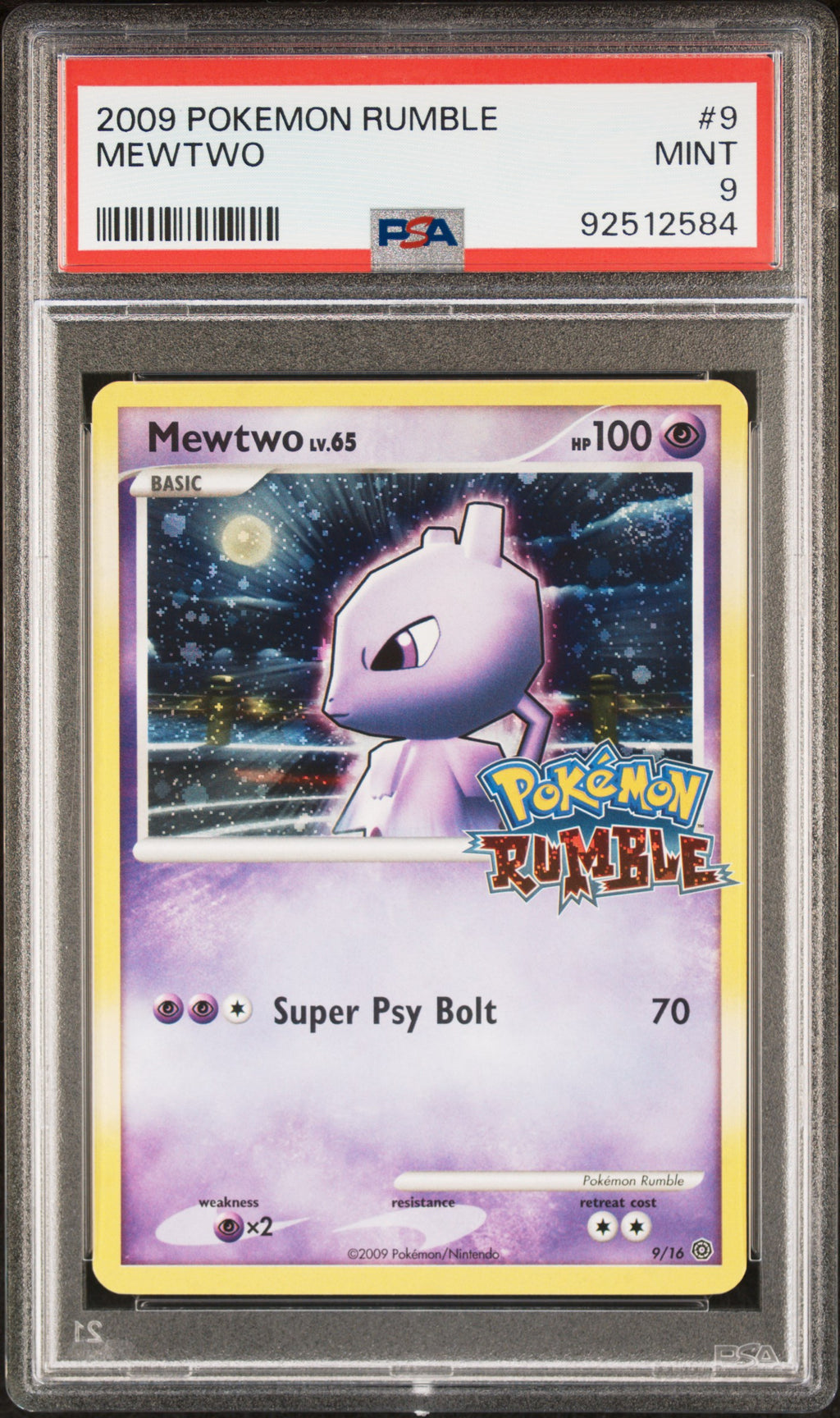 2009 Pokemon Rumble Mewtwo #9 PSA 9