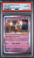 2024 Pokemon Svp En-Sv Black Star Promo Indeedee Surging Sparks Prerelease-Staff #154 PSA 10