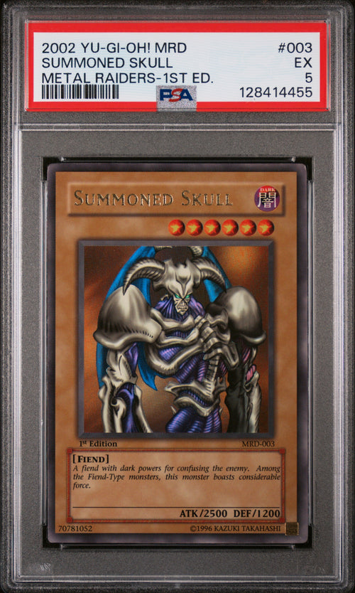 2002 Yu-Gi-Oh! Mrd-Metal Raiders Summoned Skull 1st Edition #003 PSA 5