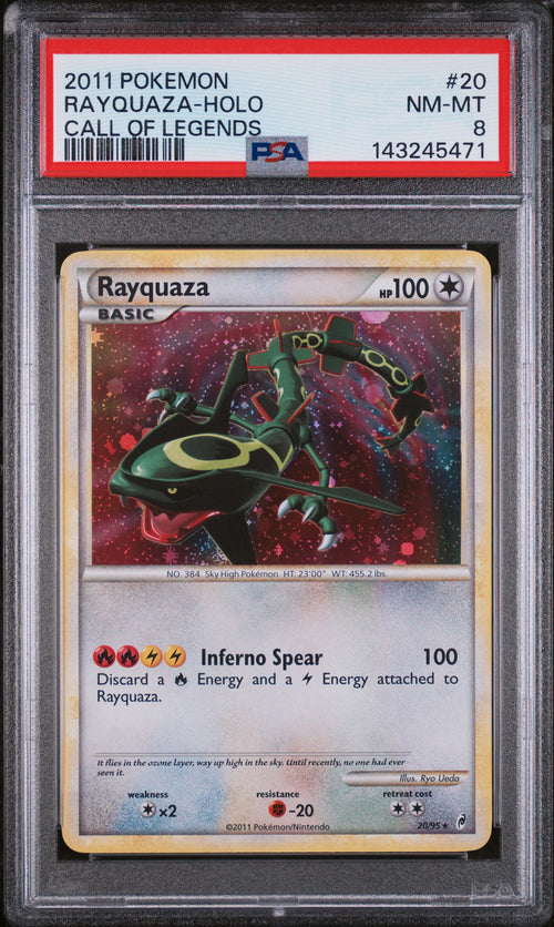 2011 Pokemon Call of Legends Rayquaza-Holo #20 PSA 8