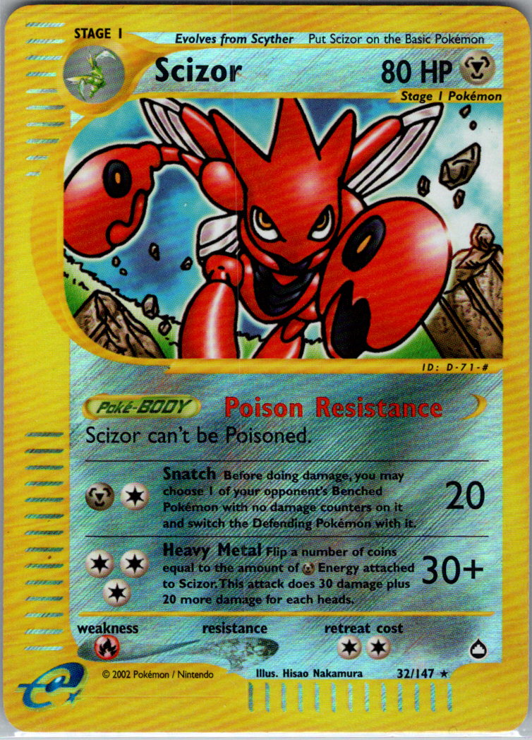 Scizor RH 032/147 Aquapolis LP