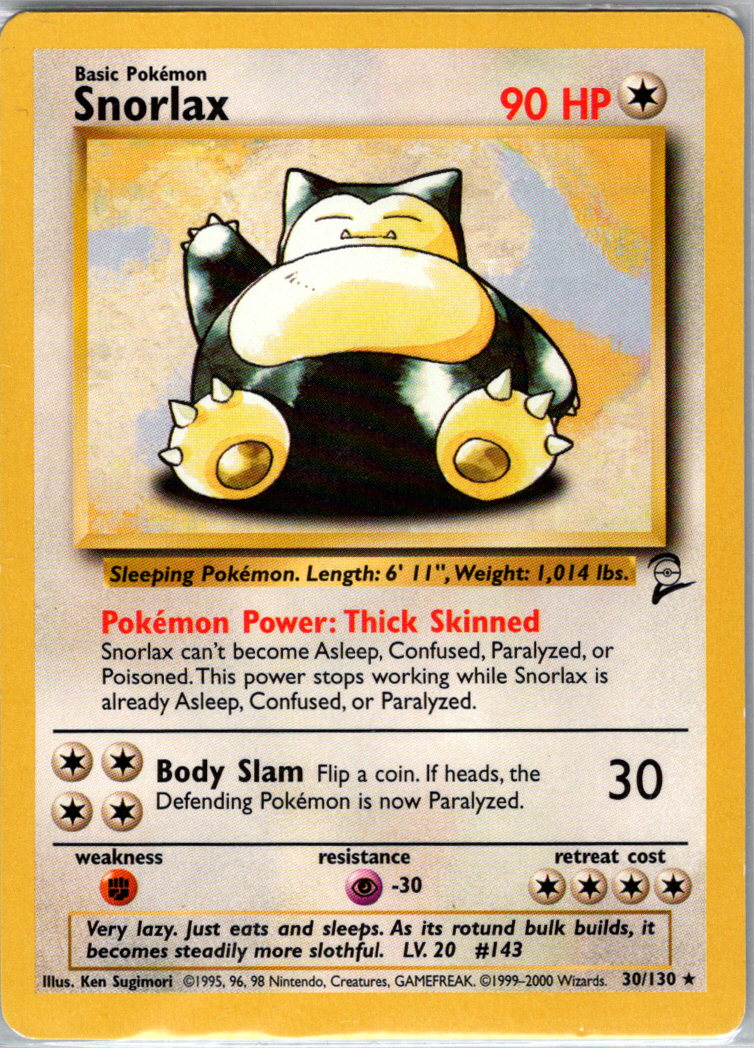 Snorlax 030/130 Base Set 2 LP