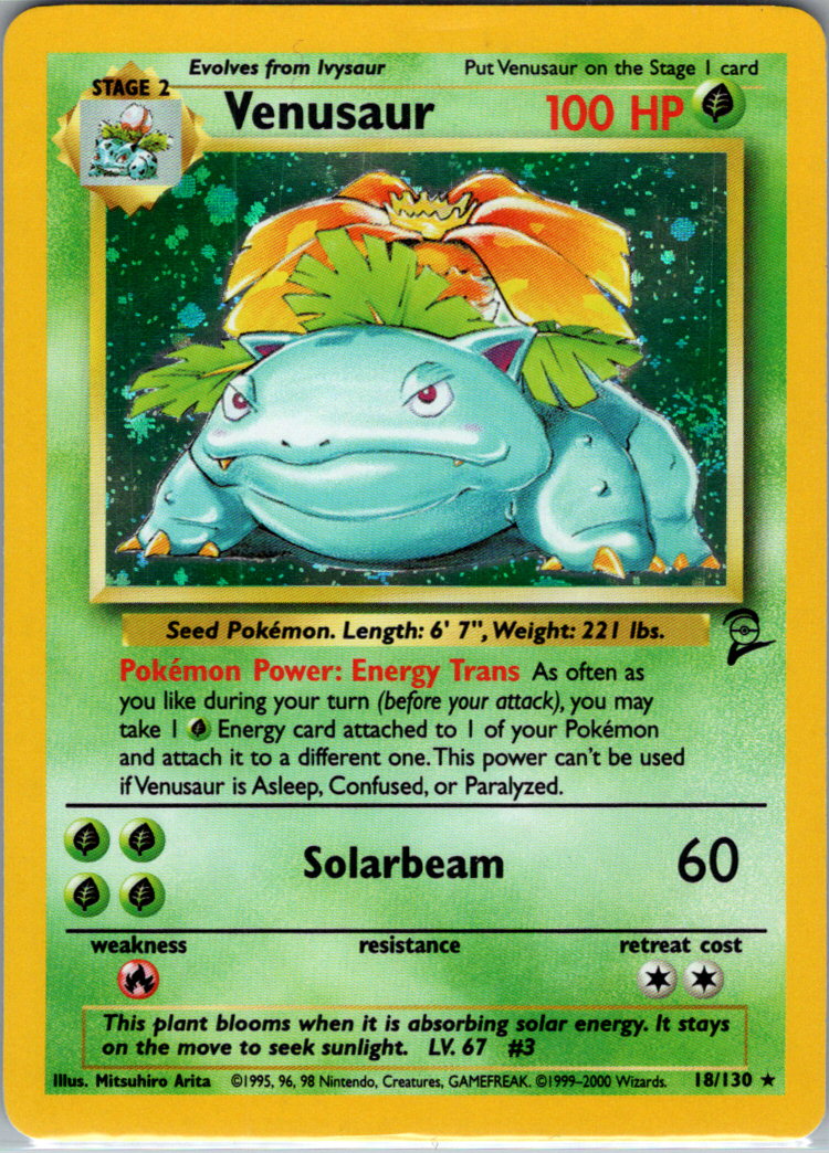 Venusaur H 018/130 Base Set 2 LP