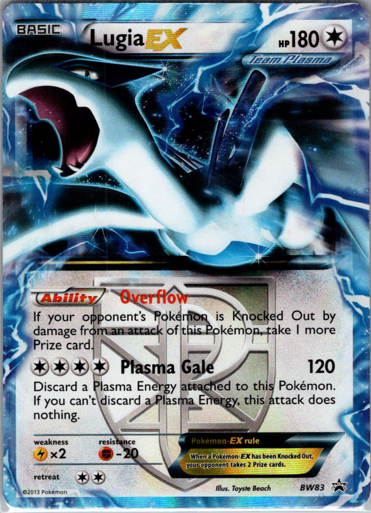Lugia EX Team Plasma BW83 H BW83 Black and White Promos MP