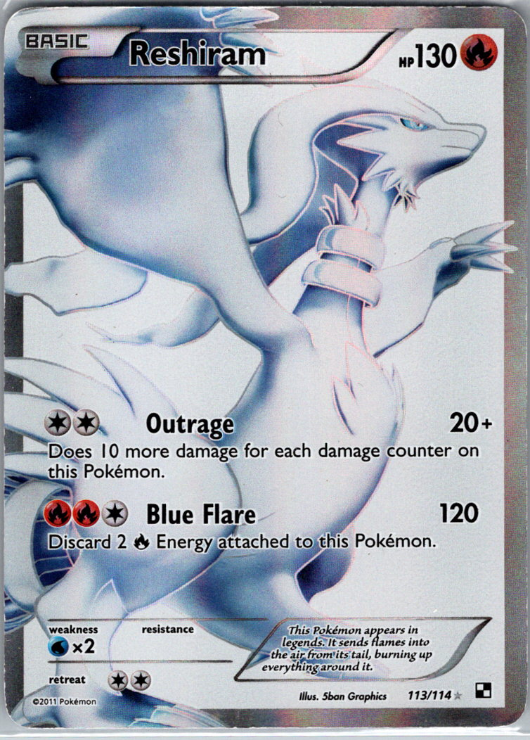 Reshiram 113 Full Art H 113/114 Black and White MP