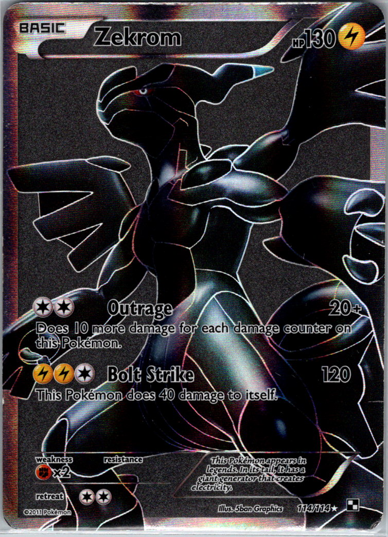 Zekrom 114 Full Art H 114/114 Black and White MP