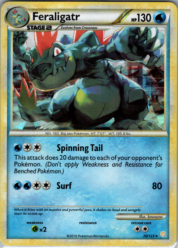 Feraligatr 20 123 Cosmos Holo H 020/123 Deck Exclusives LP