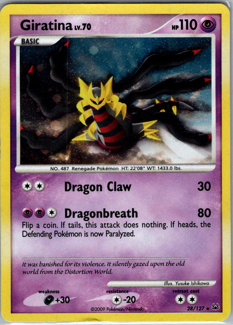 Giratina Lv 70 28 127 DPPt Platinum H 028/127 Deck Exclusives LP