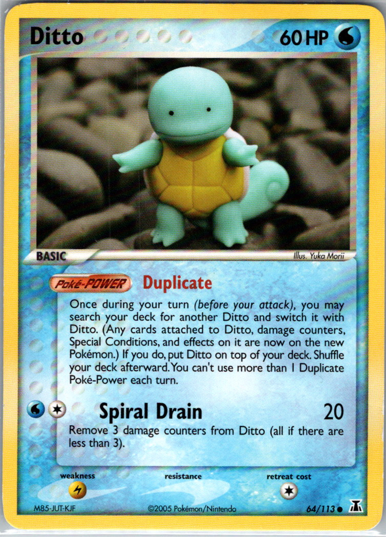 Ditto 64 113 Squirtle 064/113 Delta Species MP