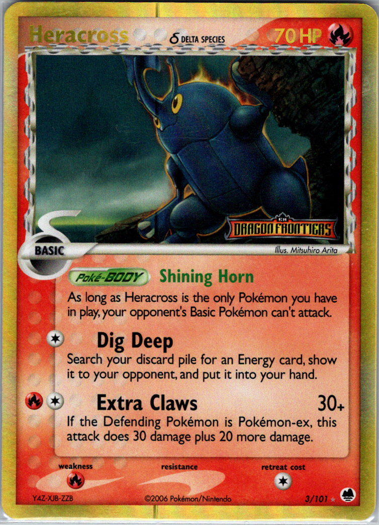 Heracross Delta Species RH 3/101 Dragon Frontiers LP
