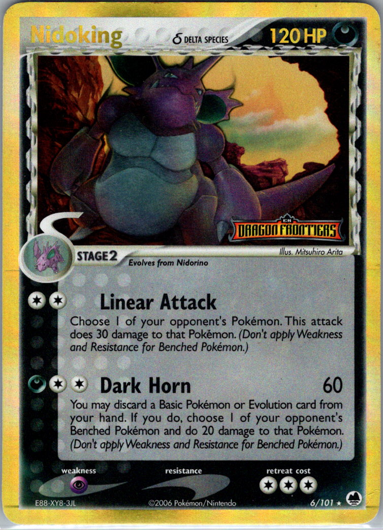 Nidoking Delta Species RH 6/101 Dragon Frontiers LP