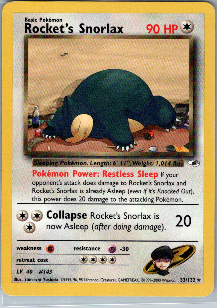 Rockets Snorlax Unlimited 033/132 Gym Heroes MP