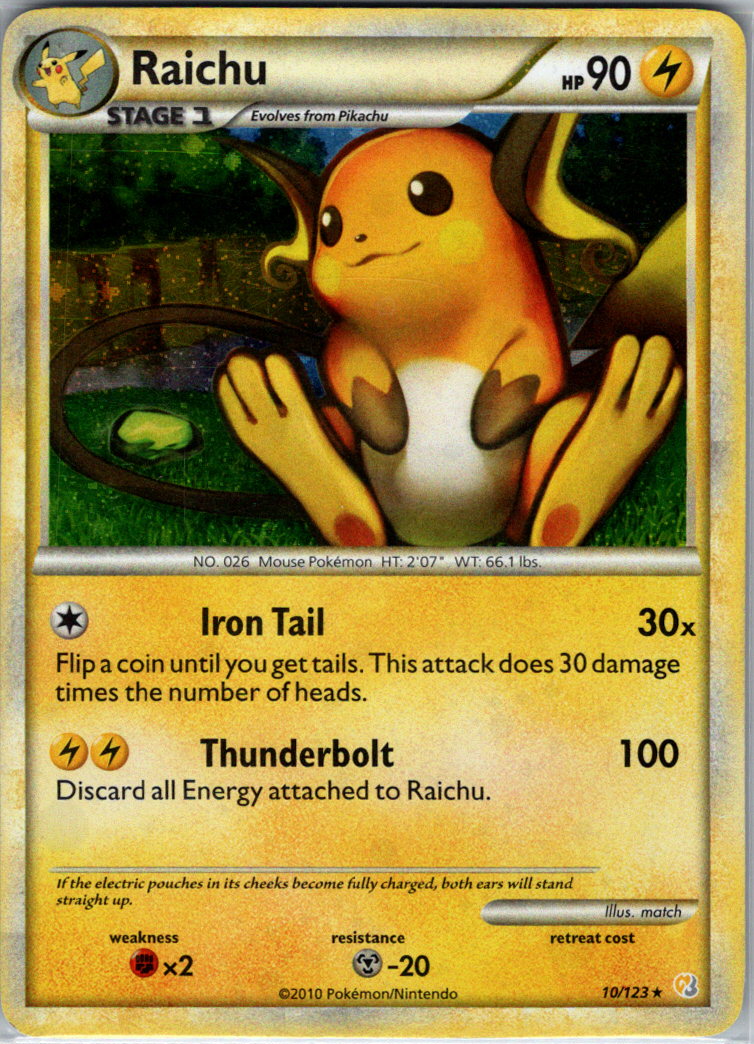 Raichu H 10/123 HeartGold SoulSilver LP