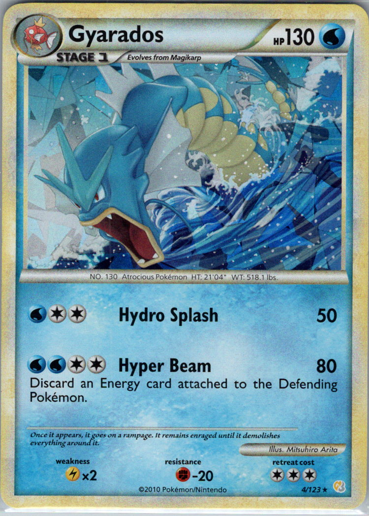 Gyarados 4 123 Cracked Ice Holo H 004/123 Miscellaneous Cards & Products LP