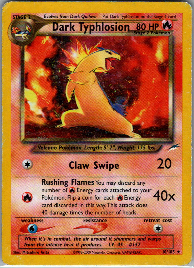 Dark Typhlosion Unlimited Holofoil 010/105 Neo Destiny HP