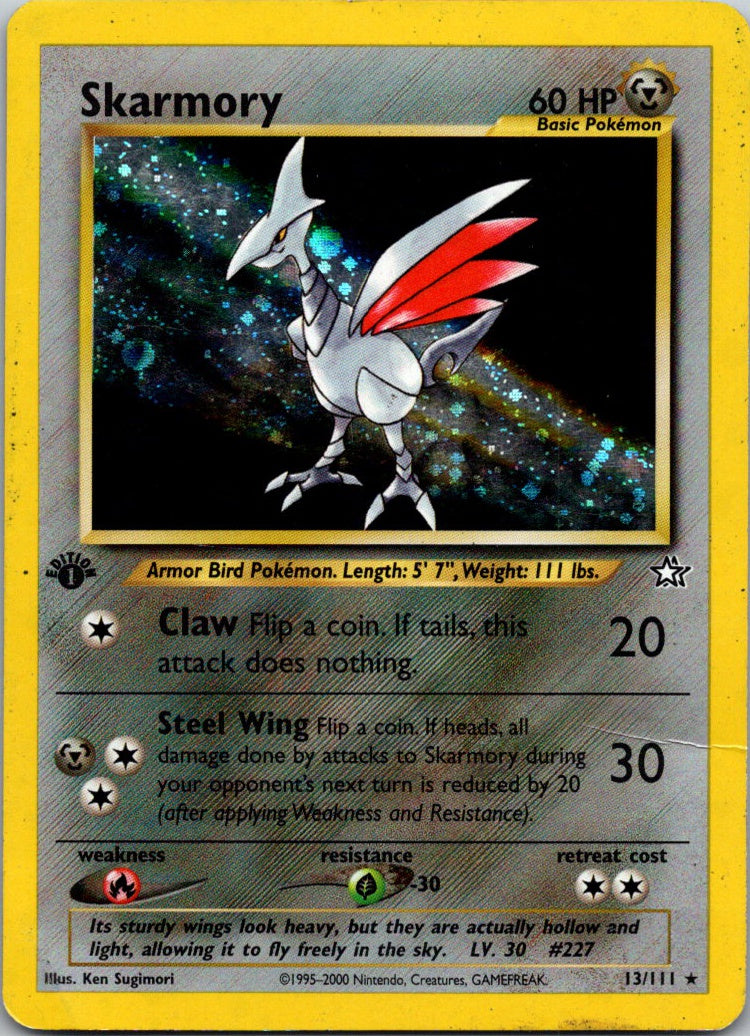 Skarmory 1st Edition Holofoil 013/111 Neo Genesis HP