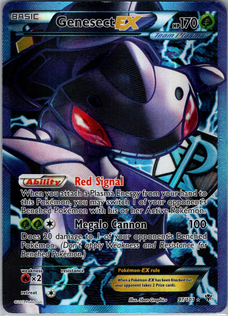 Genesect EX Team Plasma 97 Full Art H 97/101 Plasma Blast MP
