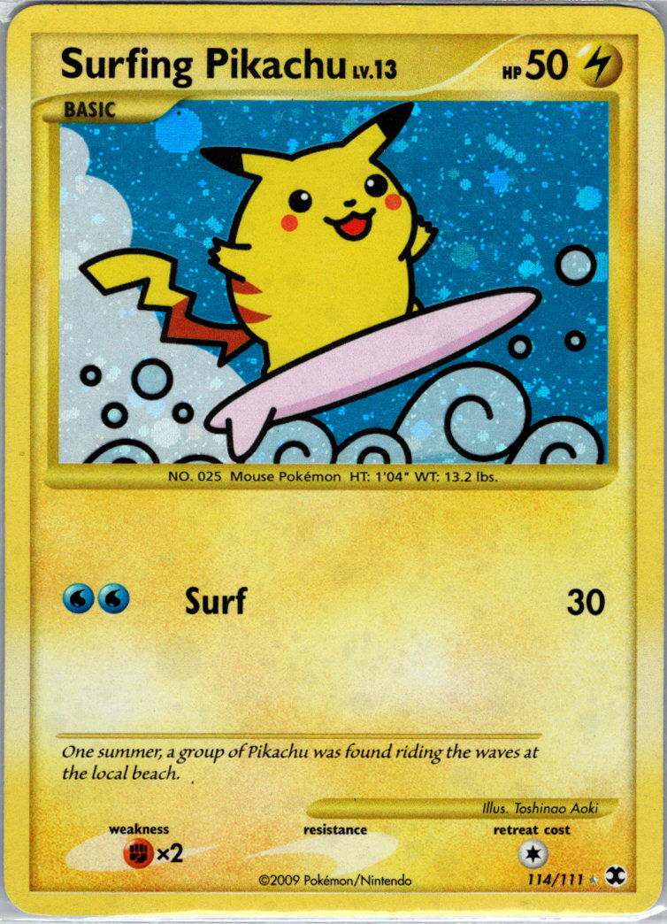 Surfing Pikachu H 114/111 Rising Rivals LP