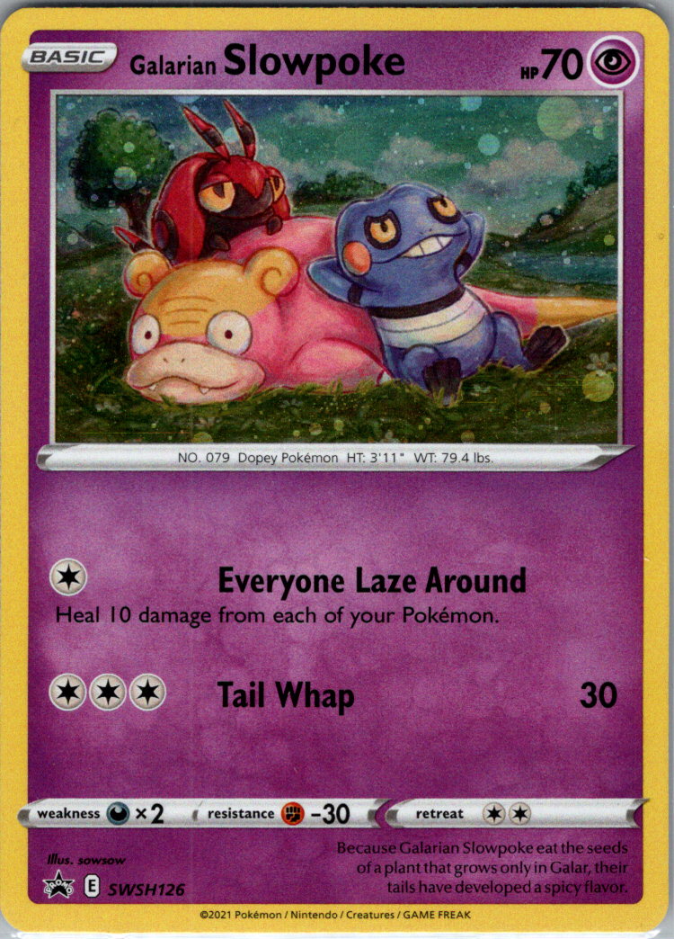 Galarian Slowpoke SWSH126 H SWSH126 SWSH: Sword & Shield Promo Cards NM