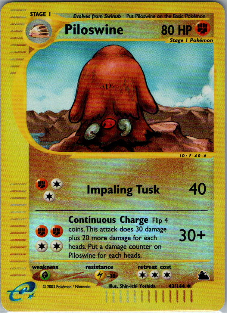 Piloswine 43 RH 043/144 Skyridge NM