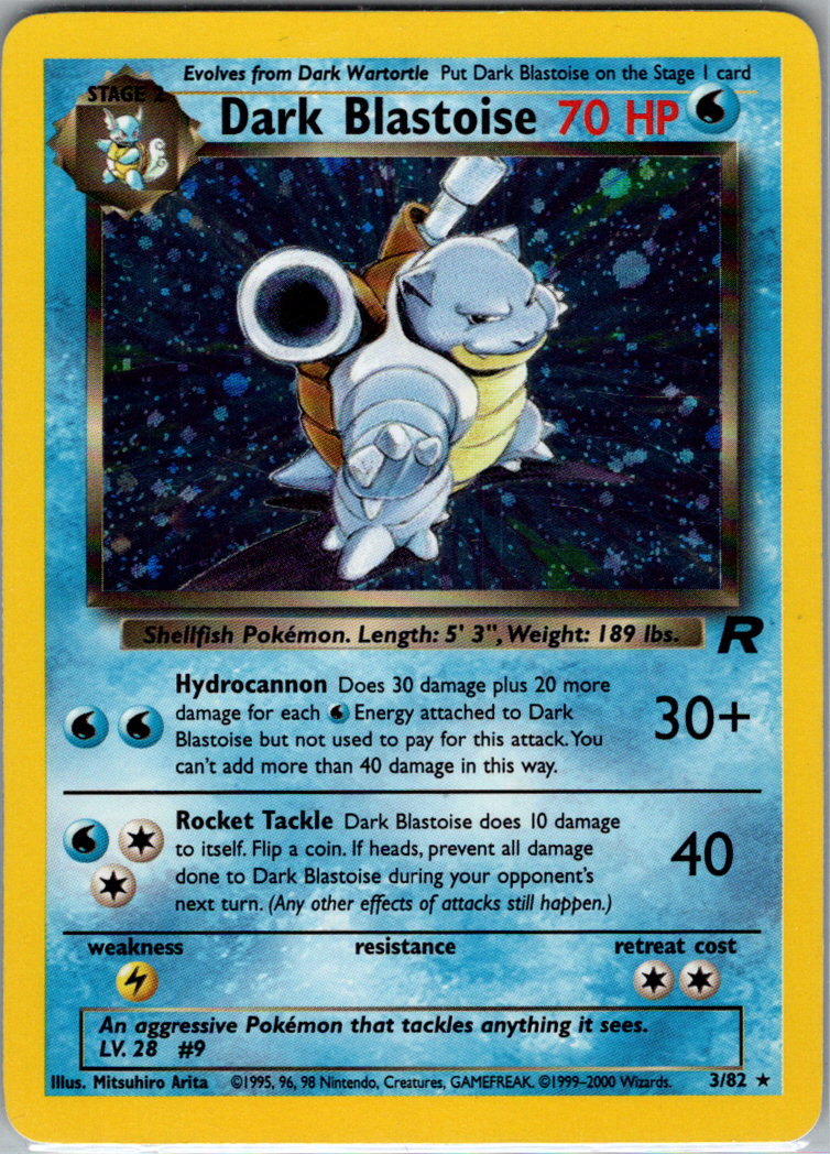 Dark Blastoise 3 Unlimited Holofoil 03/82 Team Rocket LP