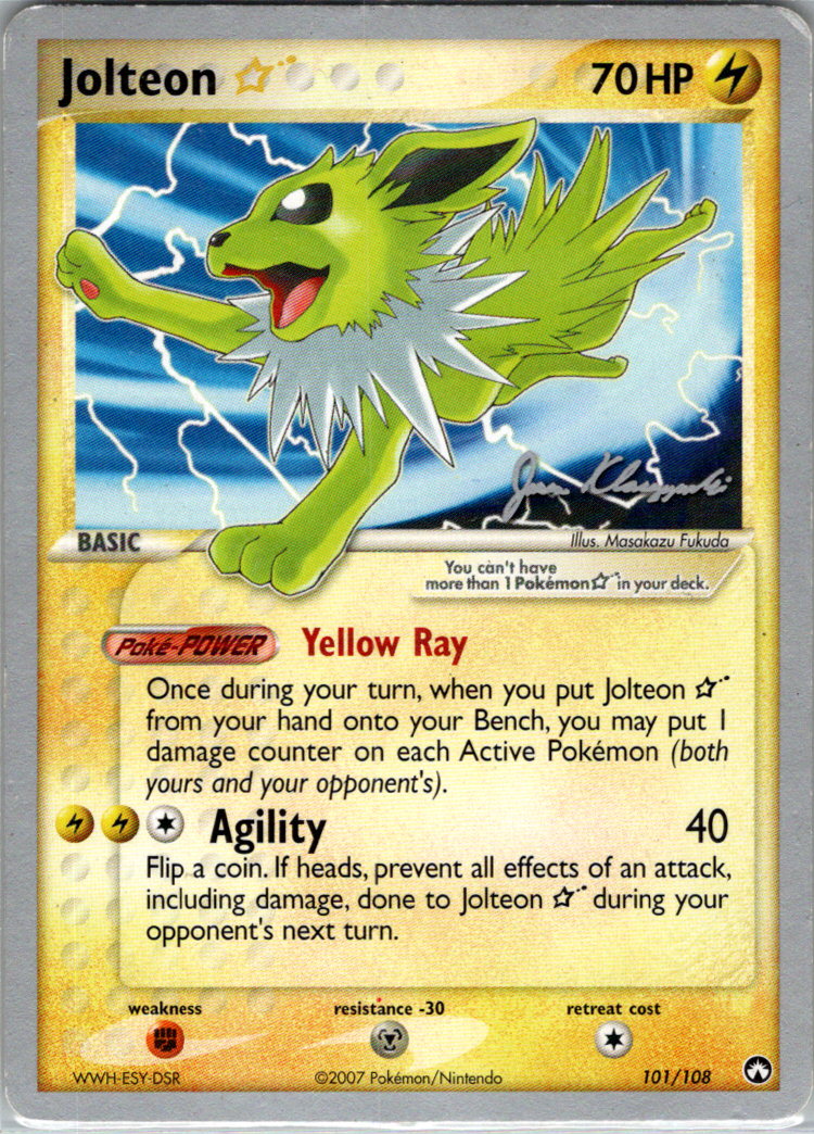 Jolteon Star 2008 Jason Klaczynski 101/108 World Championship Decks MP