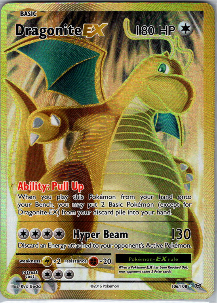 Dragonite EX Full Art H 106/108 XY - Evolutions NM