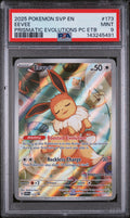 2025 Pokemon Svp En-Sv Black Star Promo Eevee Prismatic Evolutions Pokemon Center Elite Trainer Box #173 PSA 9