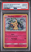 2019 Pokemon Sm Black Star Promo Mimikyu-Holo Team up Single Pack Blisters #SM163 PSA 10